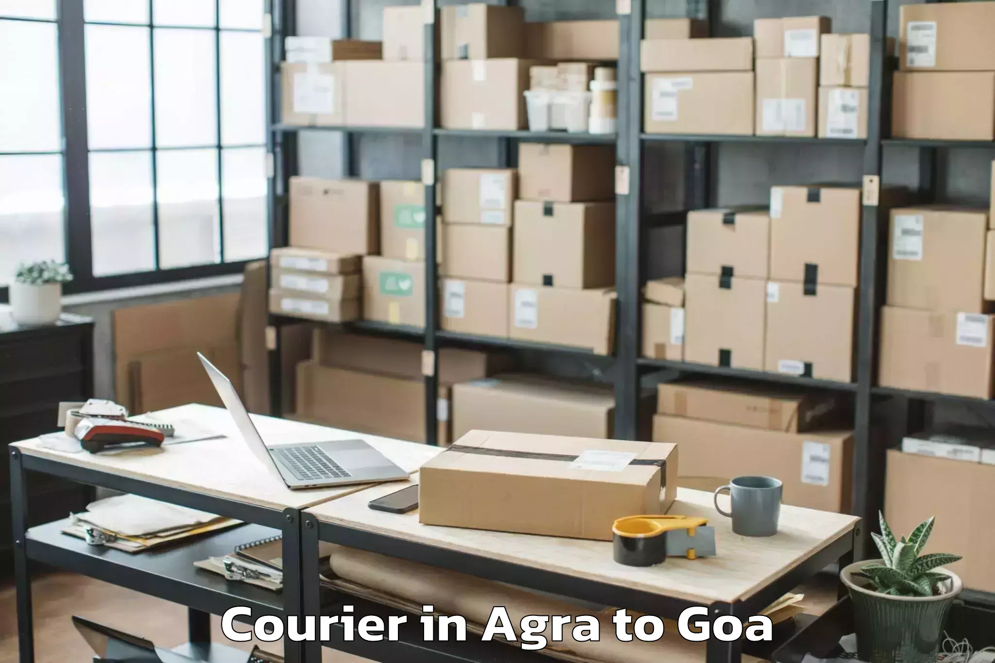 Top Agra to Mopa Courier Available